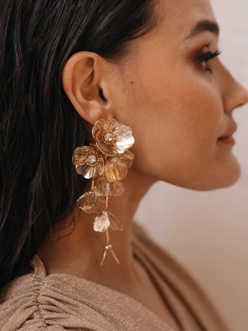 Cascading Statement Drop Earrings - Kate Middleton Earrings - Picture 2 of 9
